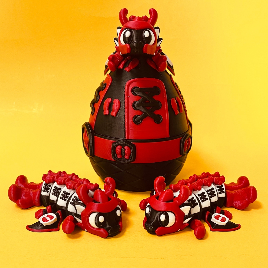 Boxing Dragon And Egg STL 3D Print Files
