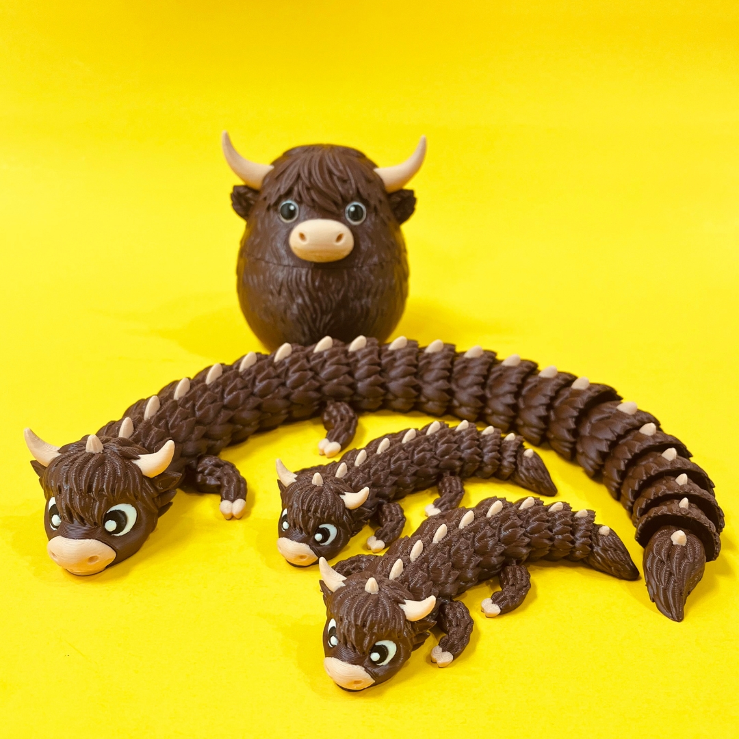Highland Cow Dragon And Egg STL 3D Print Files