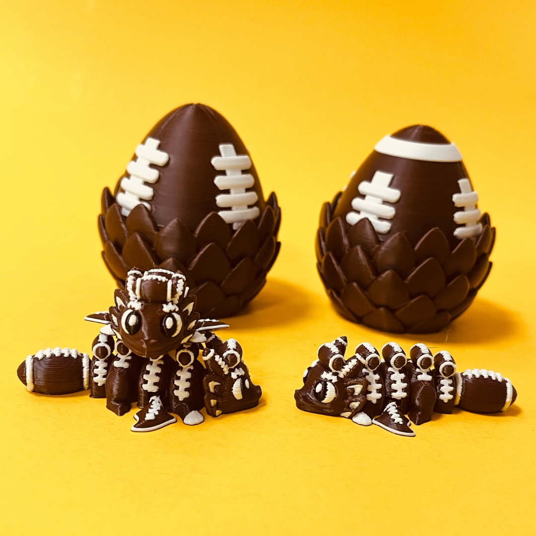 Mini Football Dragon And Egg STL 3D Print Files