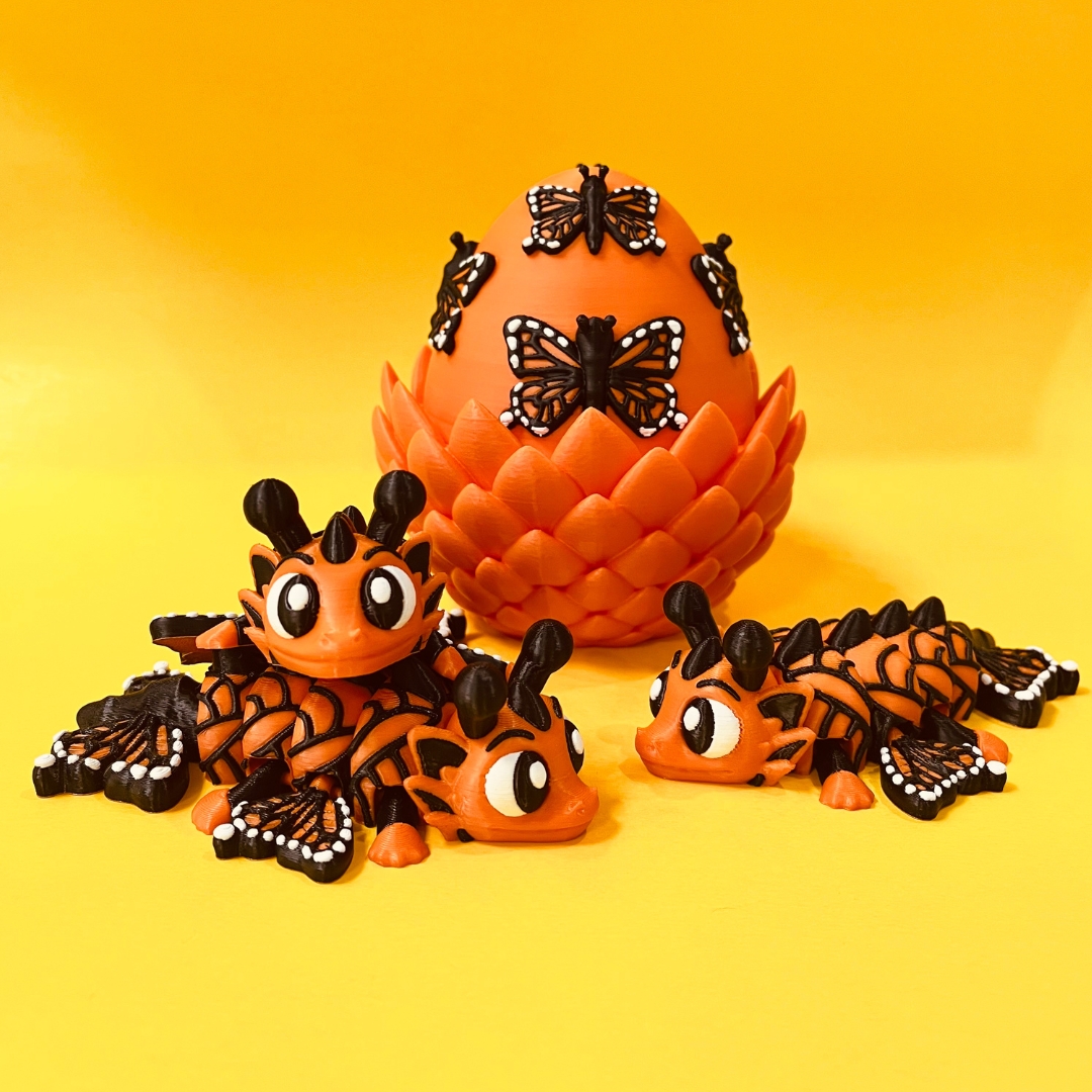 Butterfly Dragon And Egg STL 3D Print Files