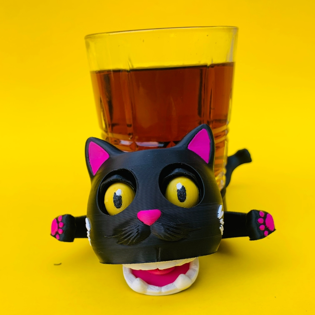 Cat Coaster_Cup Holder STL 3D Print File
