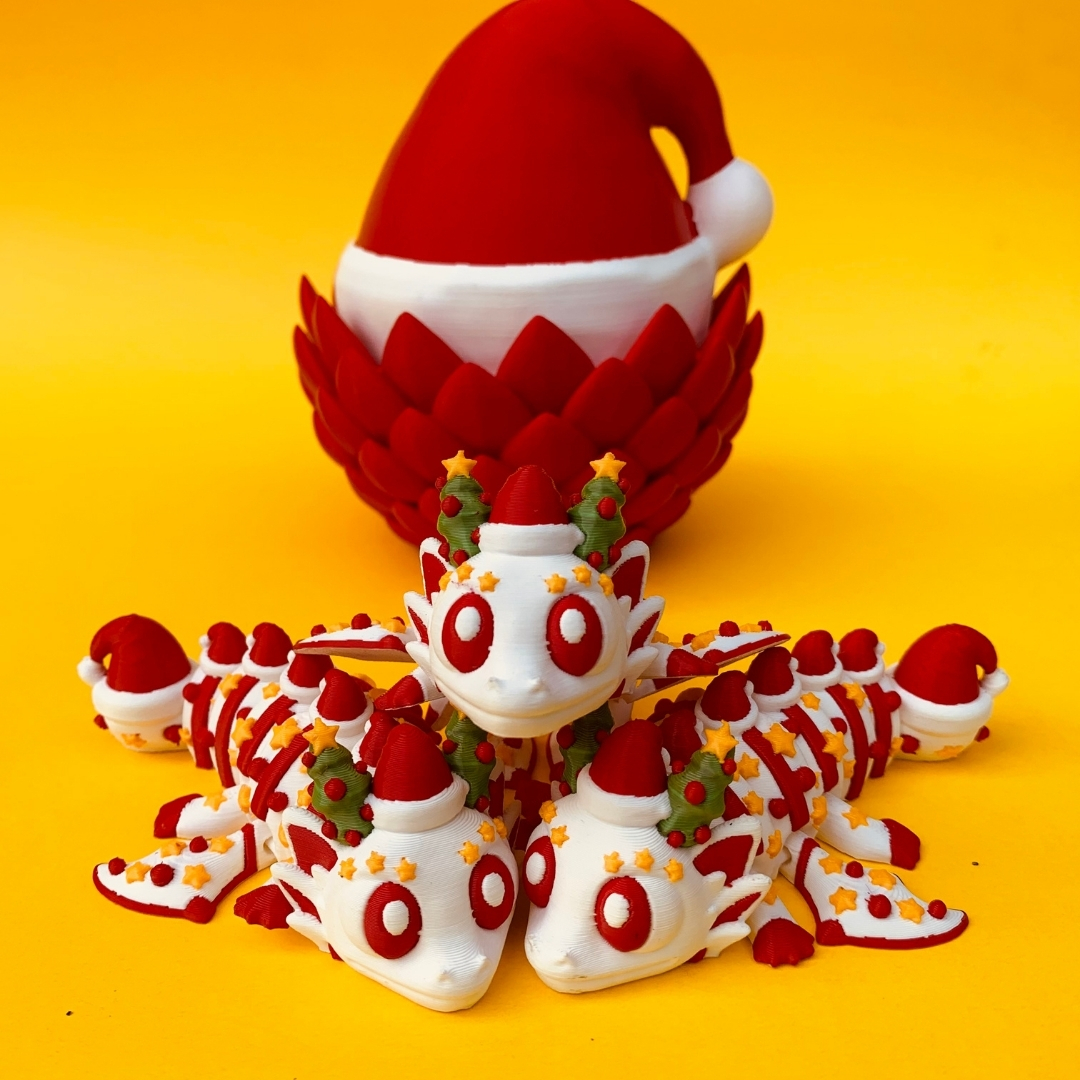 Christmas Dragon And Egg STL 3D Print File