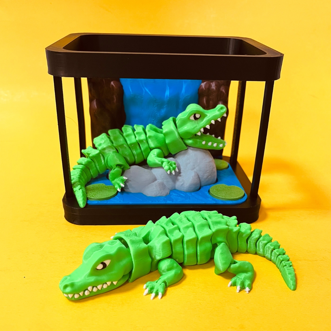 Crocodile Diorama STL 3D Print Files