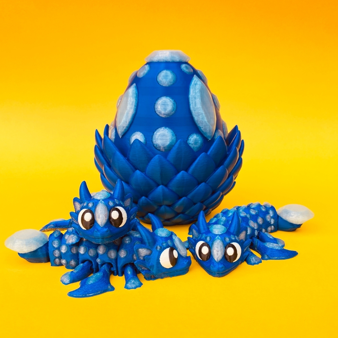 Diamond Dragon & Egg STL 3D Print File