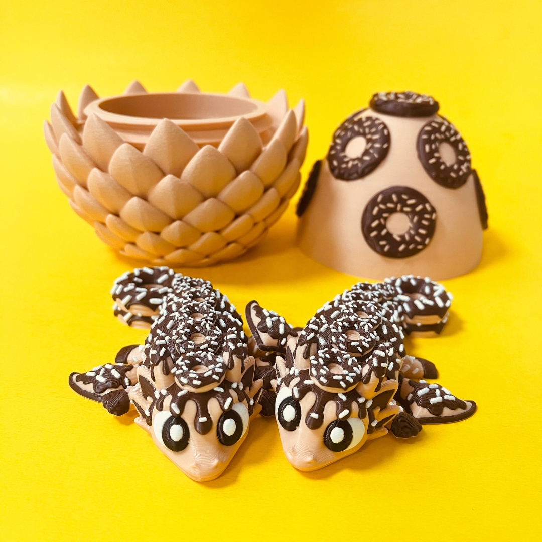 Donut Dragon And Egg STL 3D Print Files