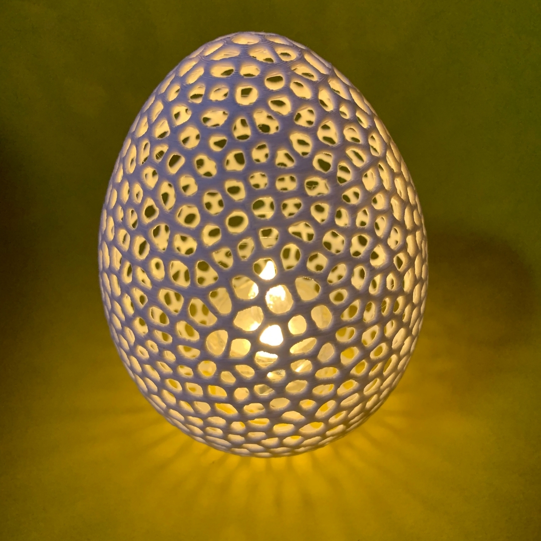 Easter Egg Vornoi Style STL 3D Print File