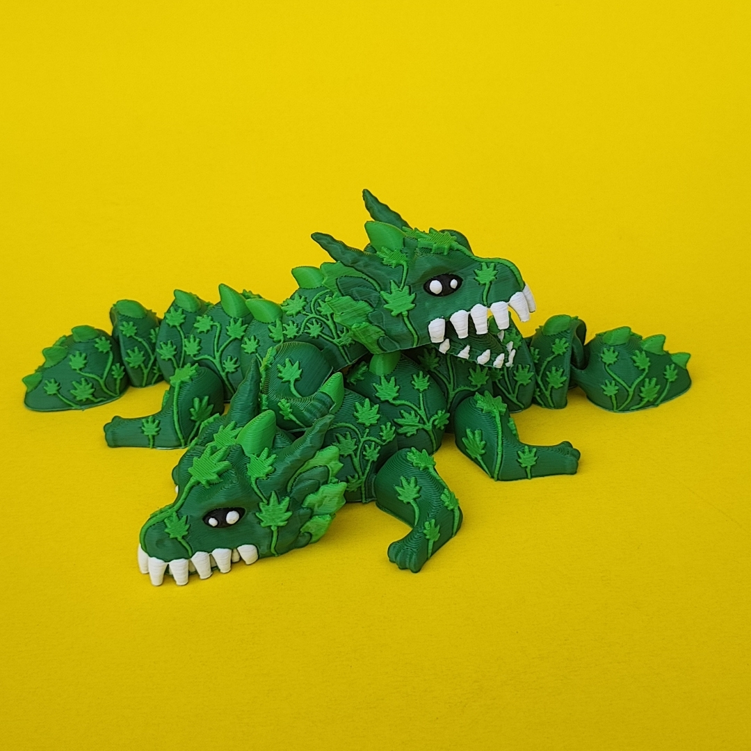 Fierce Biting Cannabis Dragond STL 3D Print File