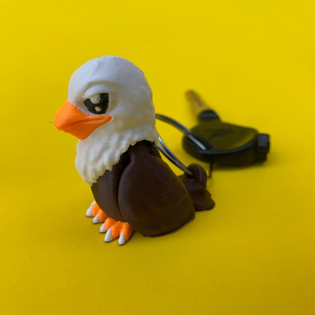 Flexi Bald Eagle STL 3D Print File