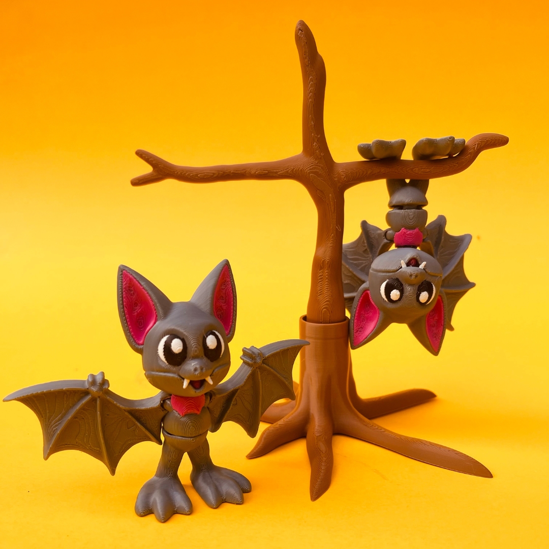 Flexi Bat With Tree STL 3D Print Files