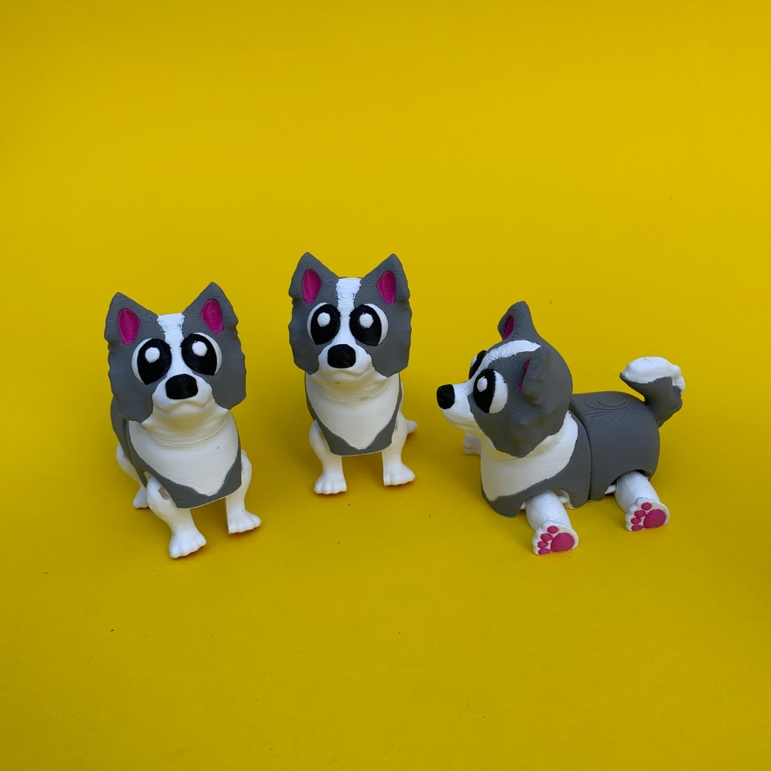 Flexi Border Collie Is HereSTL 3D Print File