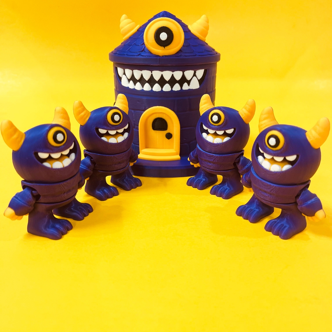 Flexi Monster And House Box STL 3D Print Files