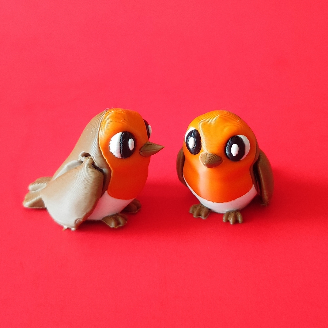 Flexi Robin Bird STL 3D Print File