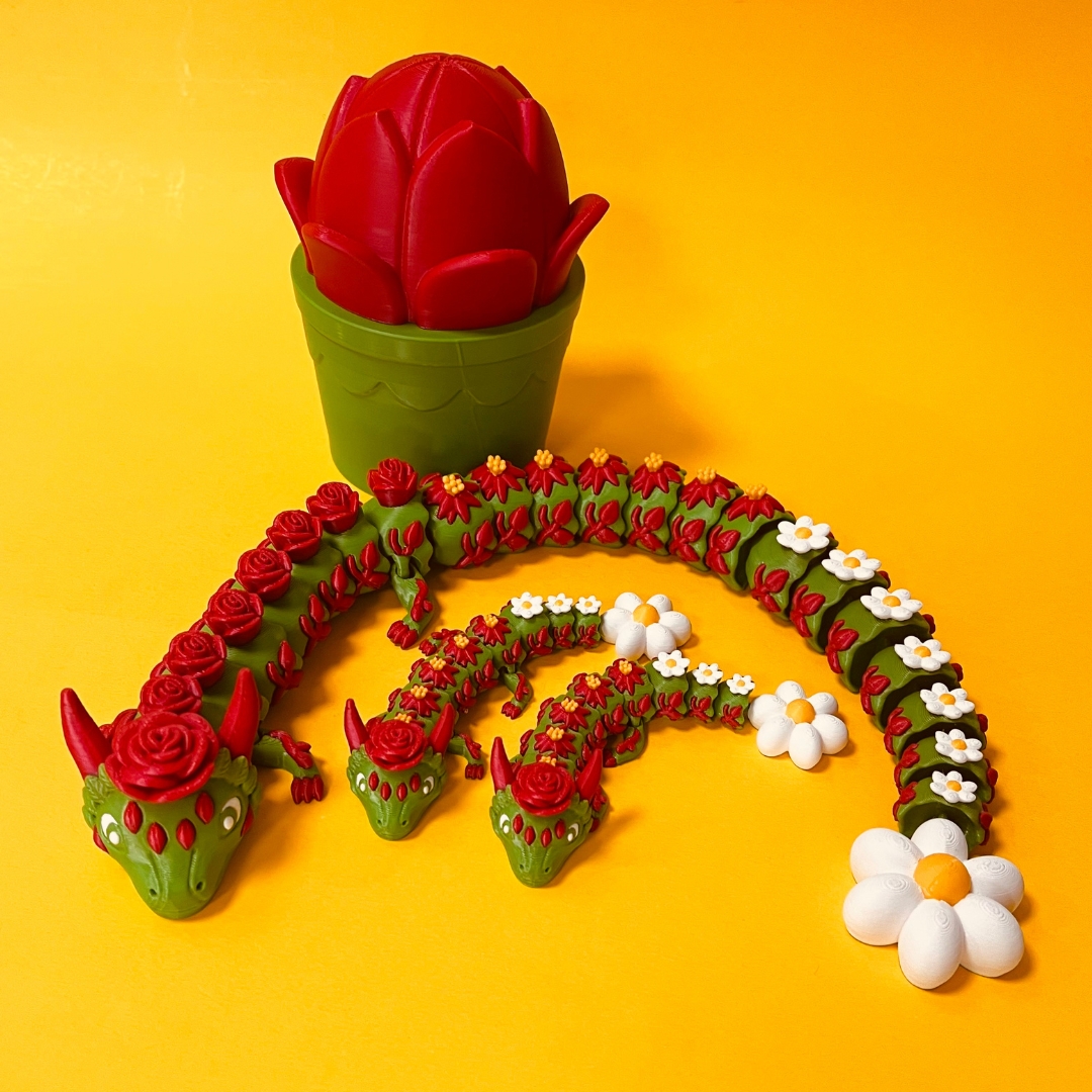 Flower Dragon And Flower Pot Box