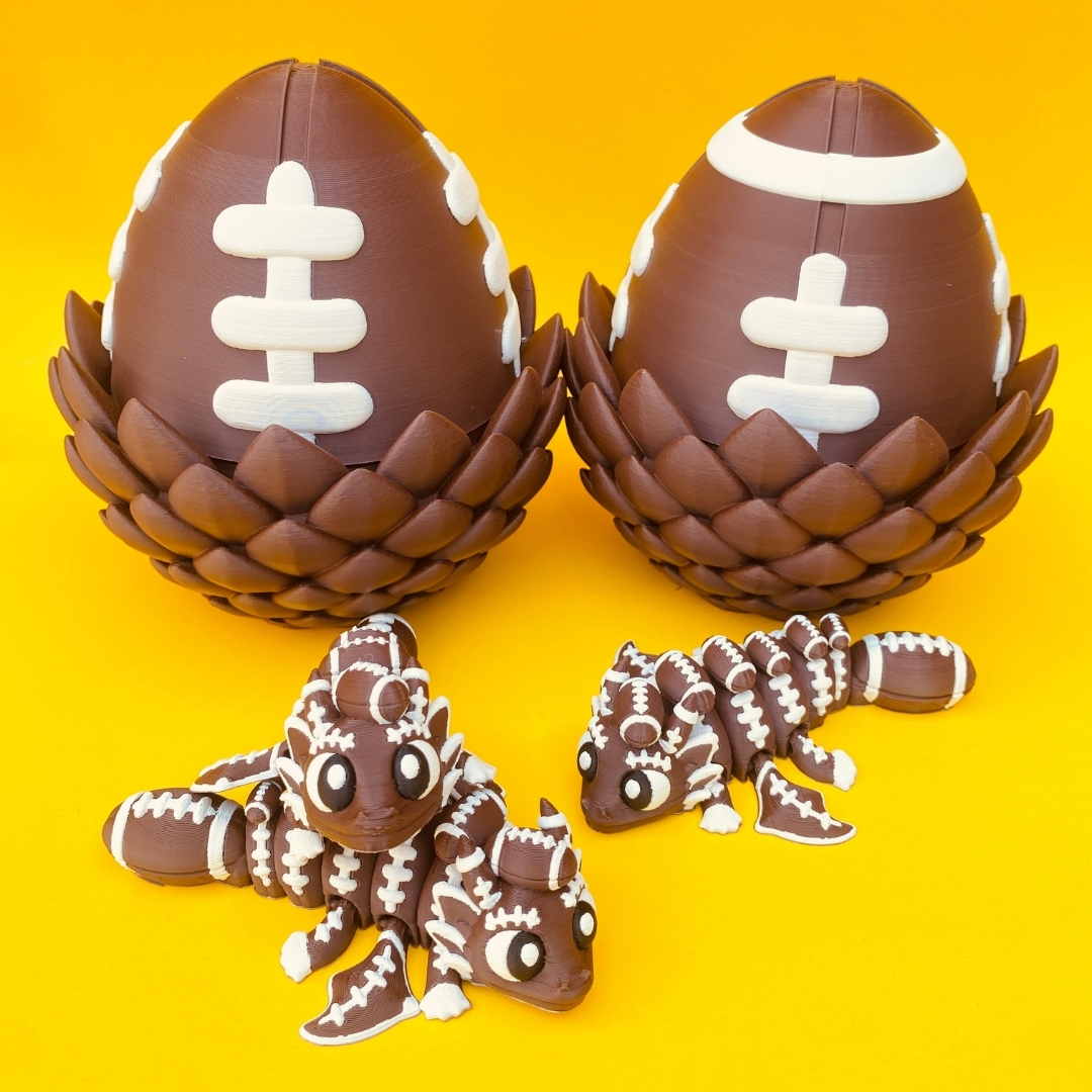 Football Dragon Eggs STL 3D Print File