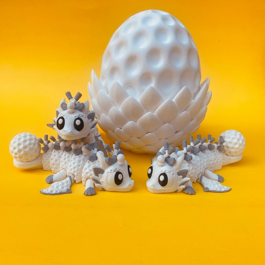 Golf Dragon And Egg STL 3D Print File