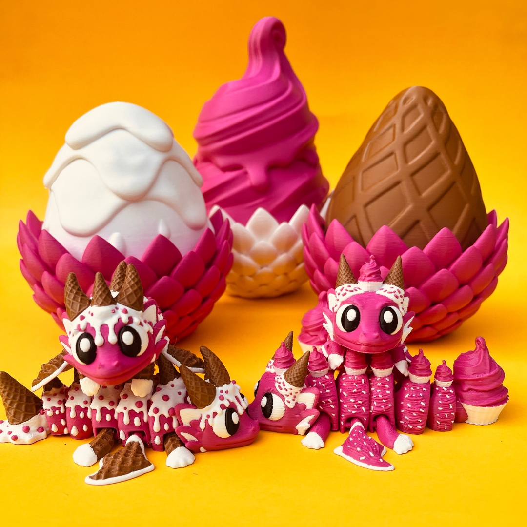 Ice Cream Dragon And Egg STL 3D Print Files
