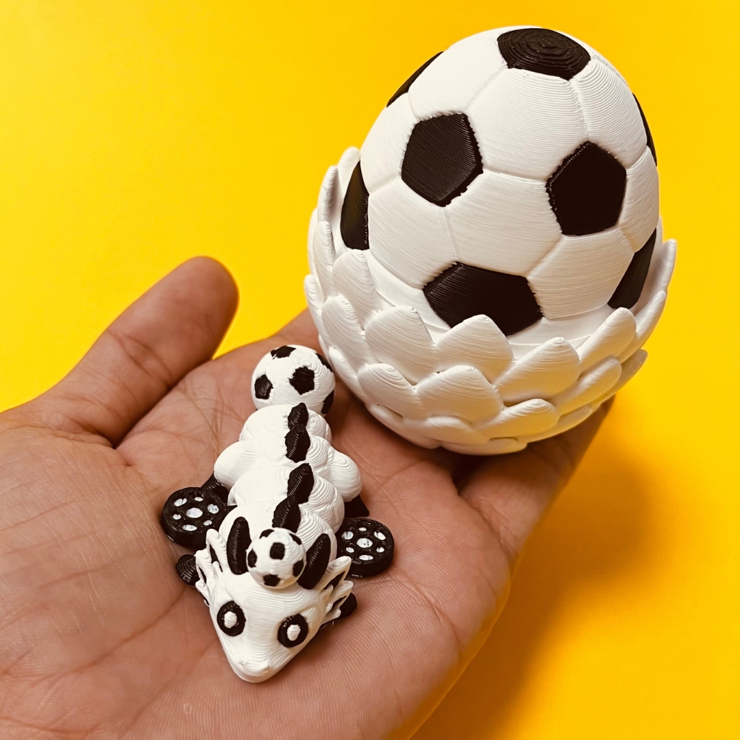 Mini Soccer Football Dragon and Egg STL 3D Print Files