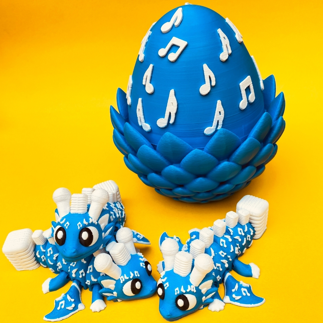 Music Dragon & Egg STL 3D Print File