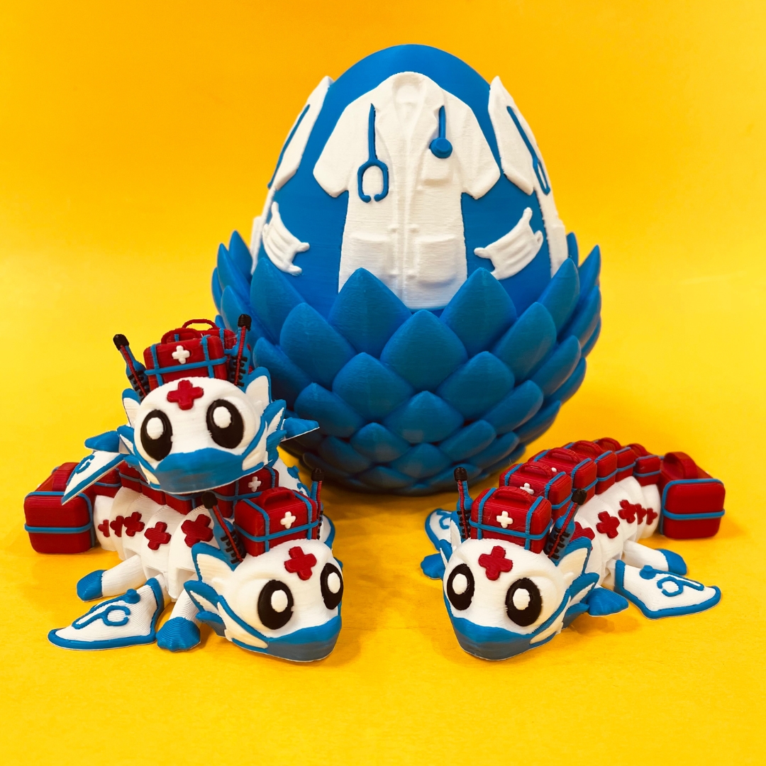 Nurse Dragon And Egg STL 3D Print Files