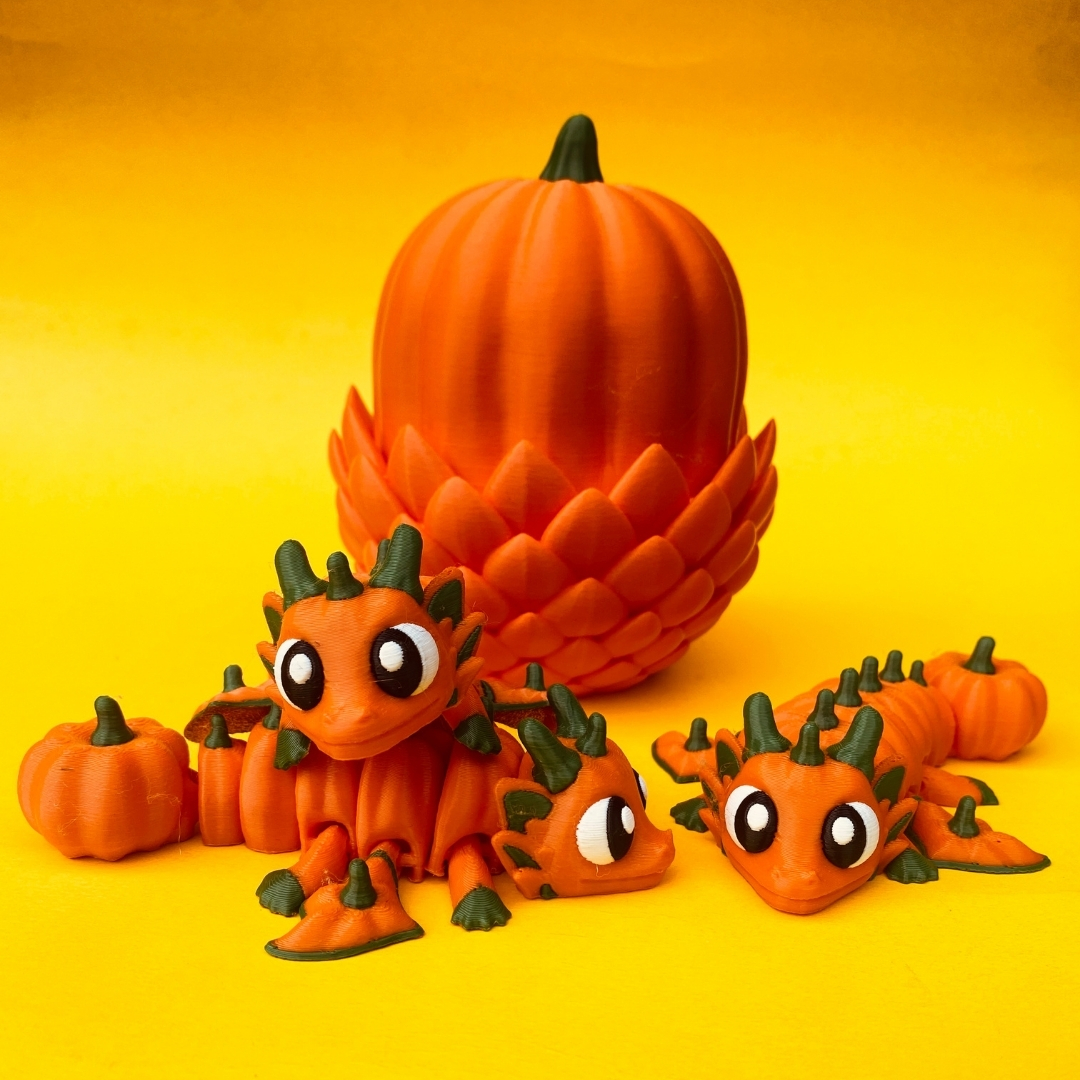 Pumpkin Dragon And Egg STL 3D Print File