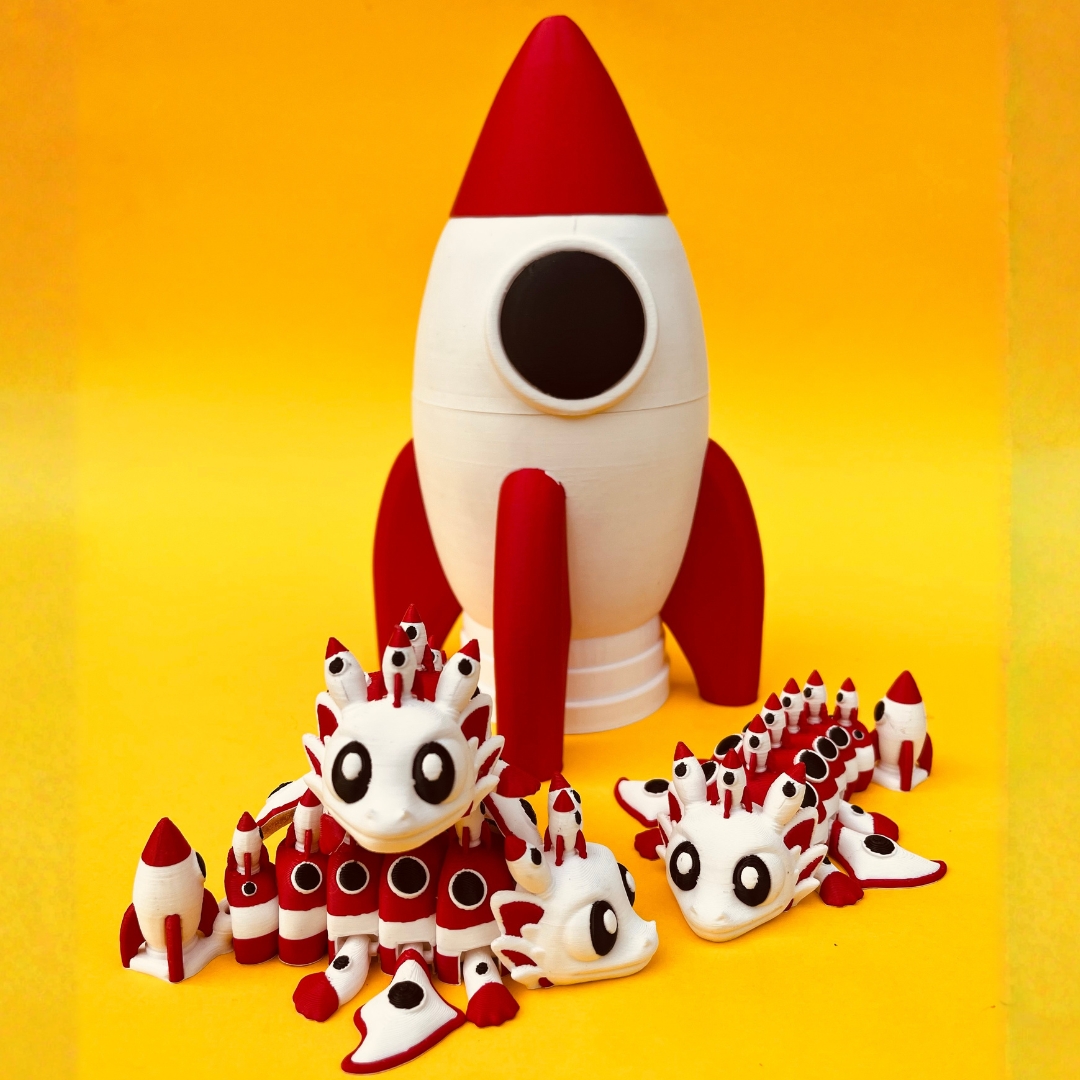 Rocket Dragon And Egg STL 3D Print Files