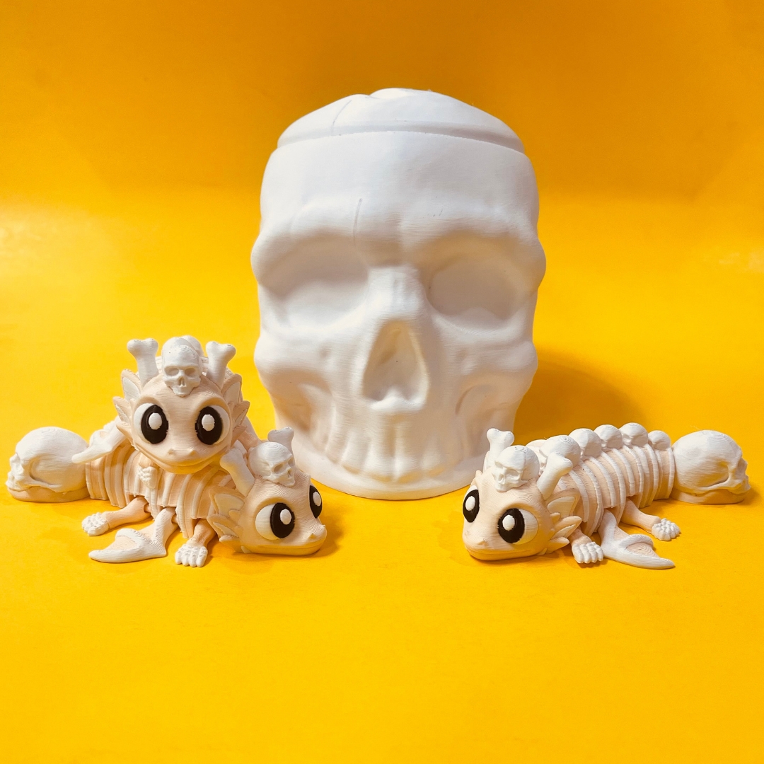 Skull Dragon And Box STL 3D Print Files