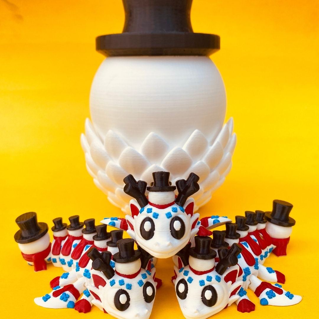 Snowman Dragon And Egg STL 3D Print File