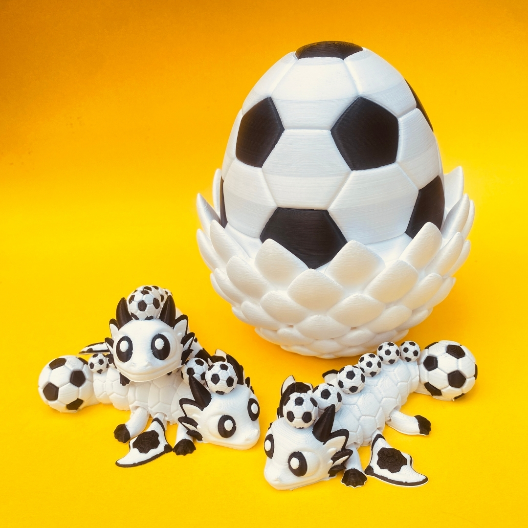 Soccer Football Dragon & Egg STL 3D Print File