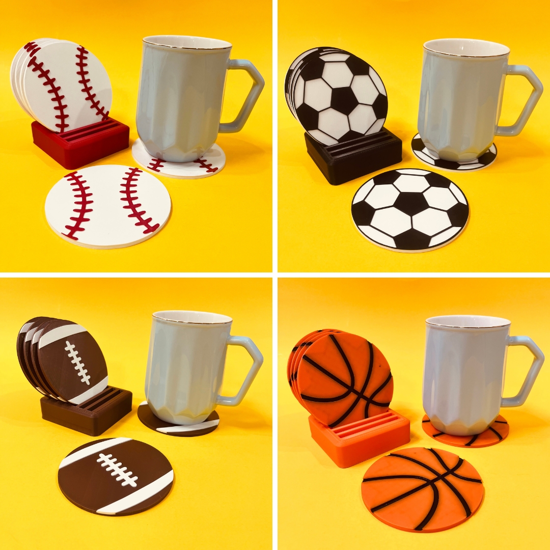 Sports Coaster Bundle STL 3D Print Files