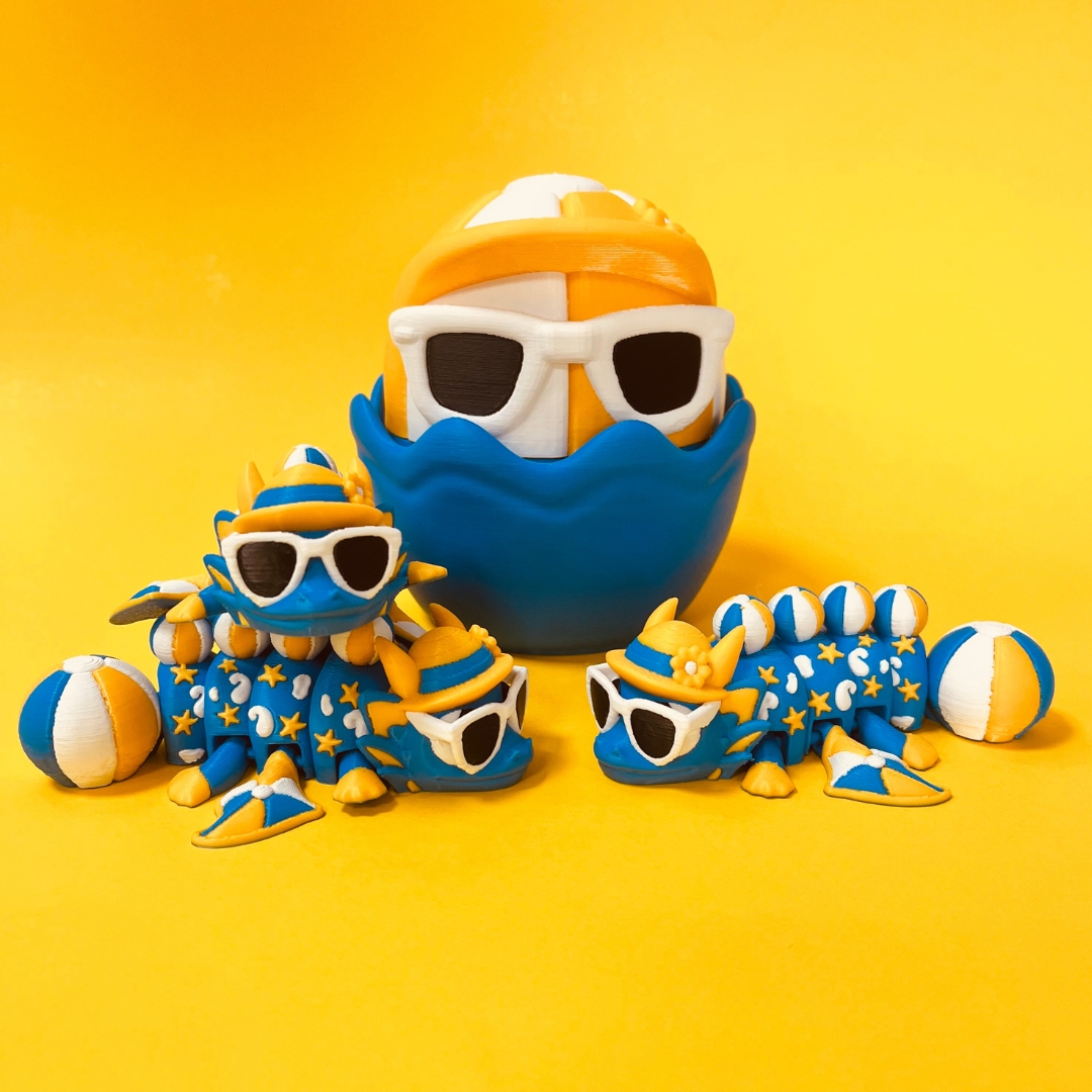 Summer Dragon And Egg STL 3D Print Files