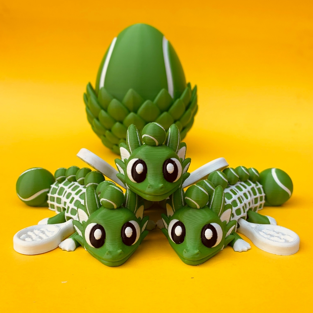 Tennis Dragon And Egg STL 3D Print File