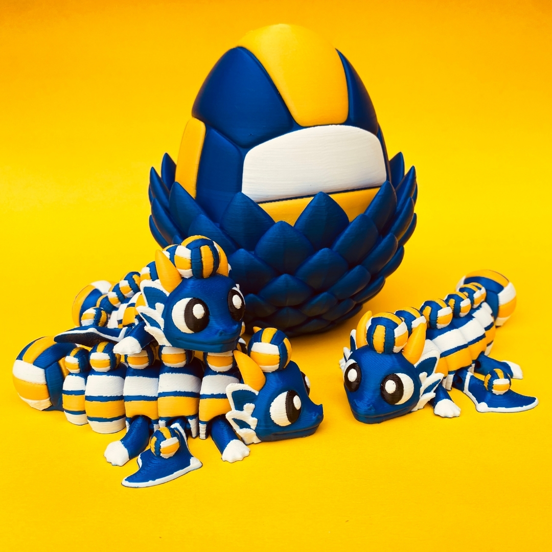 Volleyball Dragon & Egg STL 3D Print File