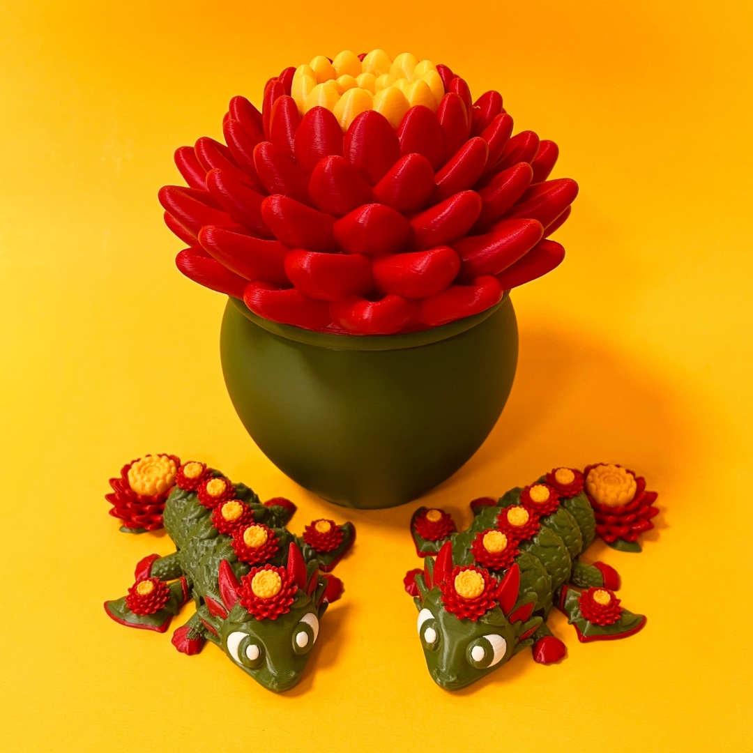 Chrysanthemum Dragon And Box STL 3D Print Files