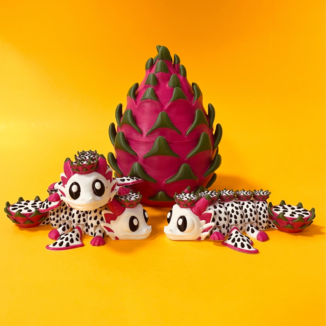Dragon Fruit Box And Dragon STL 3D Print